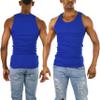 ToBeInStyle Mens Workout A-Shirt Long Muscle Shirt Tank Top - Blue - 3XL view 2