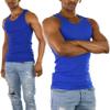 ToBeInStyle Mens Workout A-Shirt Long Muscle Shirt Tank Top - Blue - 3XL view 4