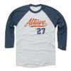 500 LEVEL Jose Altuve 3/4 Sleeve T-Shirt (Baseball Tee, X-Large, Indigo/Ash) - Jose Altuve Script O view 1