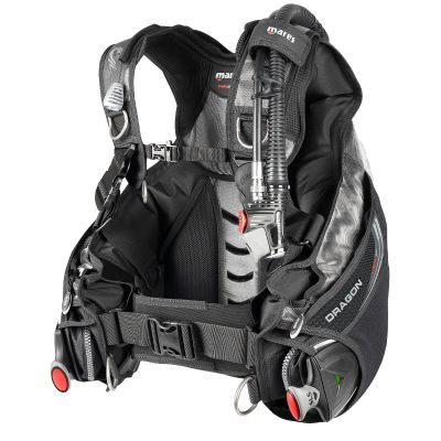 Mares Unisex Dragon SLS Weight System Scuba Diving BCD | Durable Stable Underwater Buoyancy Compensator | High-Lift Capacity, 420 D Cordura, Large Cargo Pockets - Small
