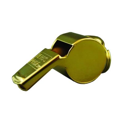 Hero's Pride Standard Issue Whistle - 90 to 100 Decibles - Professional Use, Gold Plating, Sports, Police, Sheriff, CHP, Law Enforcement, Security - Gold Finish