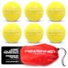 PowerNet Weighted Baseballs for Hitting Training, Baseball Training Equipment for Throwing & Batting, Build Muscle & Strength, 6 Balls 2.8" (12 Oz - Yellow) view 1