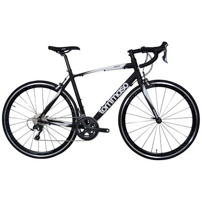 Tommaso Monza Sport Road Bike - Aluminum Frame, Carbon Fork, Shimano Tiagra 24 Speeds, Men's & Women's, Black, 58cm