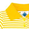 College Baby Striped Game Day Polo Dress with Bloomer - Michigan Wolverines Block M Logo - Gold/White - 3-6 Months view 2