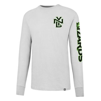 '47 MLL New York Lizards Men's Crosstown Team Long Sleeve Tee, XX-Large, White Wash