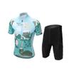 Kids Cycling Jersey Set Short Sleeve Cartoon Bike Jersey Set, (Short Sleeve Jersey + Padded Shorts) view 1