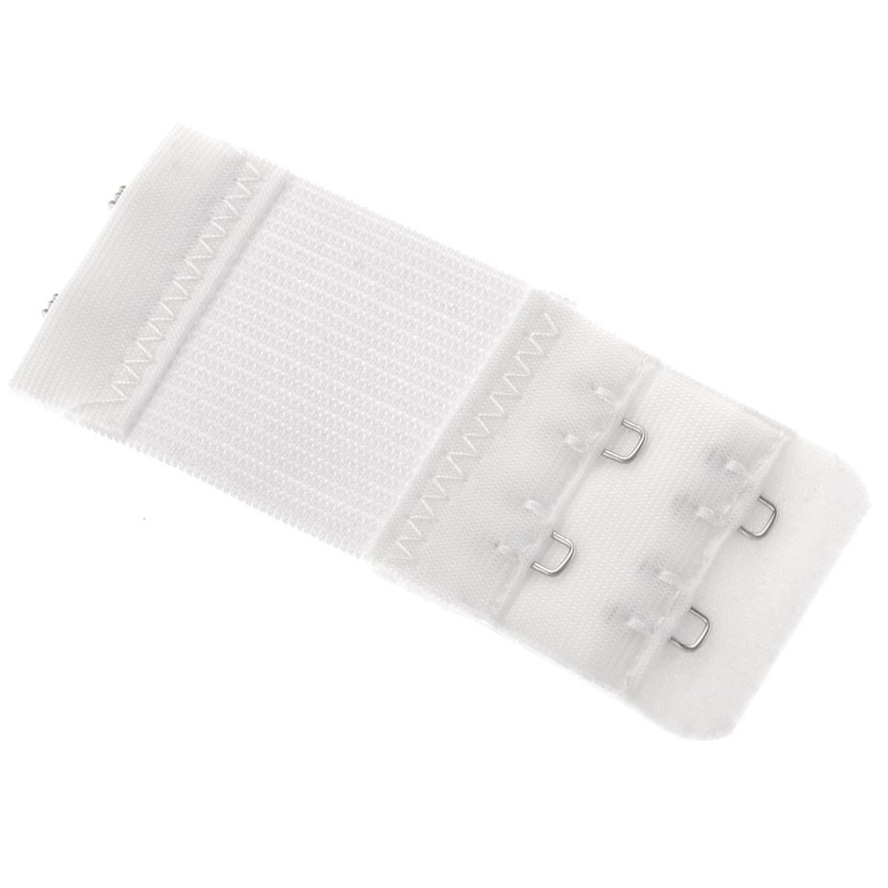 AKOAK 6 Pcs Women's Bra Elastic Extender 2 Rows 2-Hooks,White