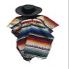 SHARPSHOOTER Clint Eastwood Western XXL Black Cowboy Hat & Multicolor Poncho Set view 2