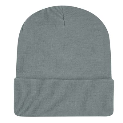 E-FLAG Plain Knit Cap Cold Winter Cuff Beanie (22+ Colors Available) (LT Gray)