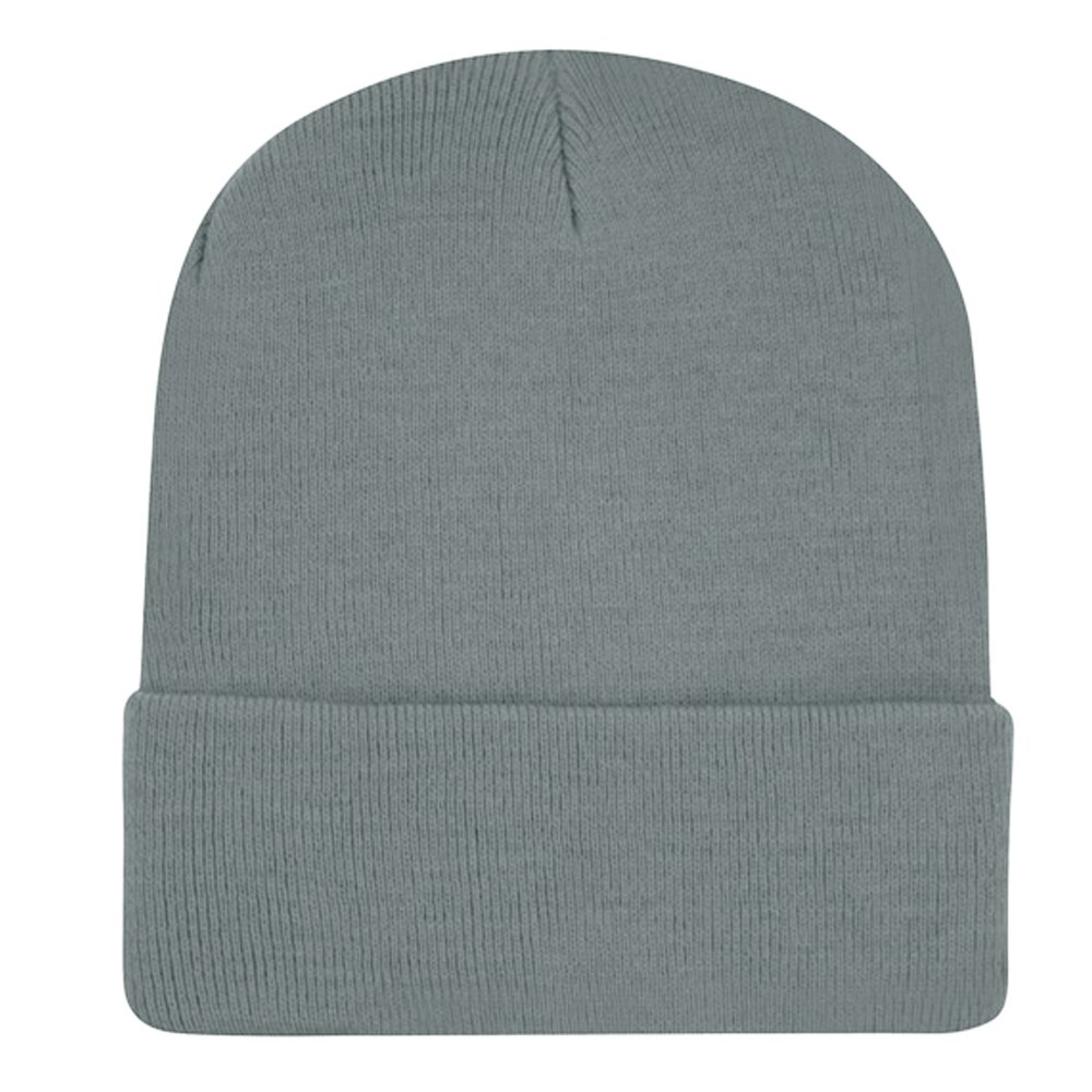 E-FLAG Plain Knit Cap Cold Winter Cuff Beanie (22+ Colors Available) (LT Gray)