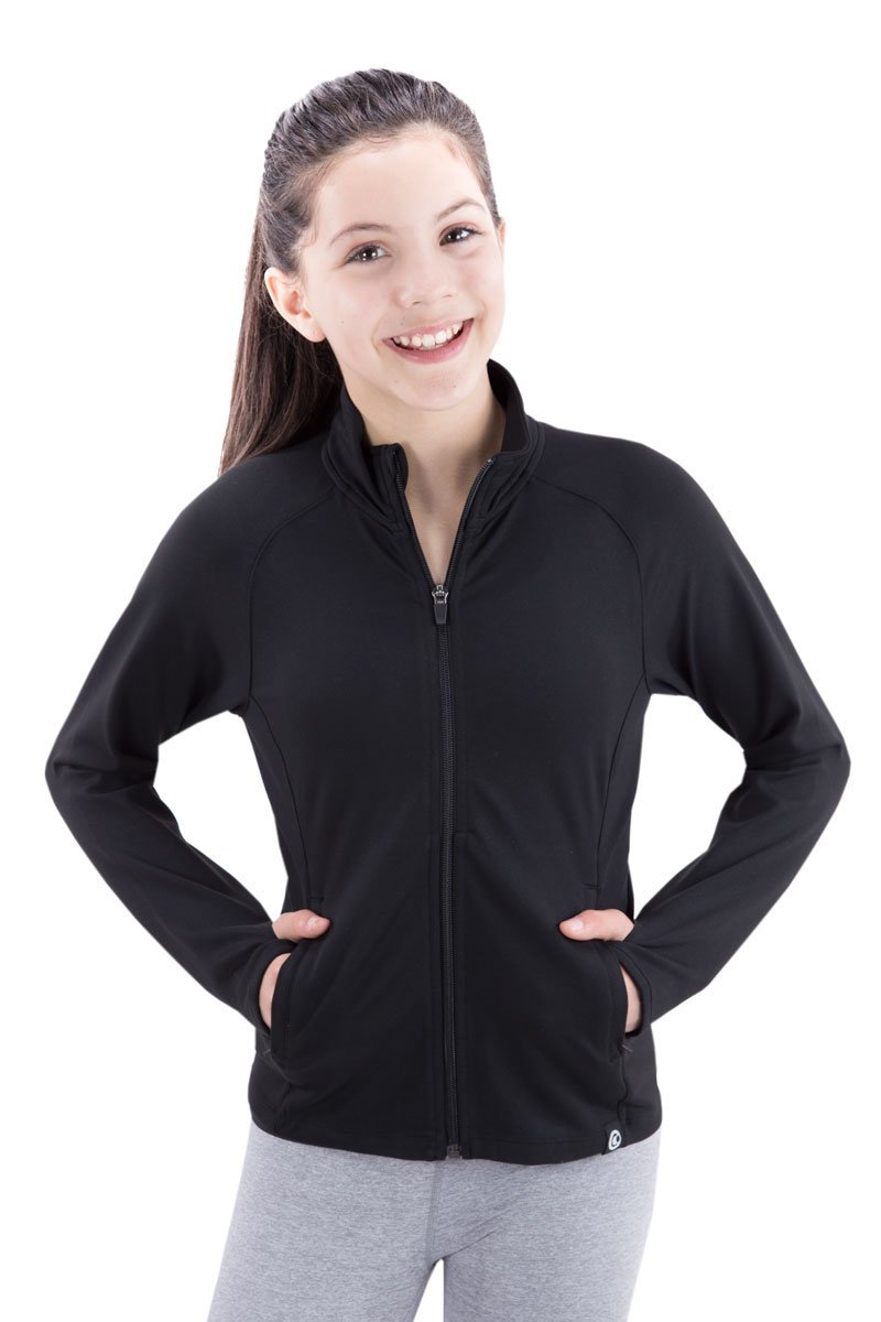Covalent Activewear Girls' Flex Jacket - Stretchy, lightweight jacket for sports and athletics