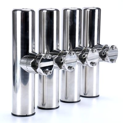 Amarine Made 4pcs Stainless Clamp on Fishing Rod Holder for Rails 7/8" to 1"