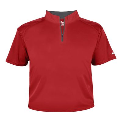 Red Youth XL 1/4 Zip Wicking Pullover