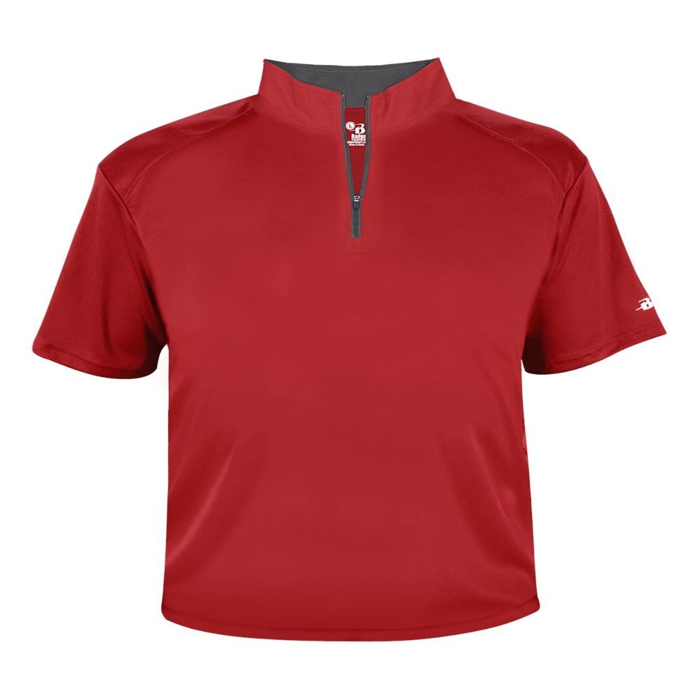 Red Youth XL 1/4 Zip Wicking Pullover