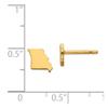 14K Yellow GoldY MO Small State Earring view 2