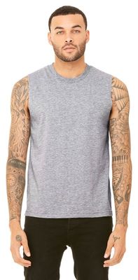Bella + Canvas Unisex Jersey Muscle Tank XS ATHLETIC HEATHER