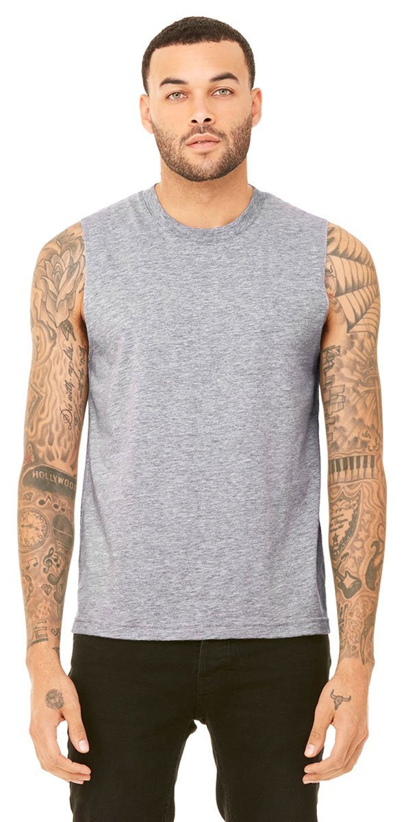 Bella + Canvas Unisex Jersey Muscle Tank XS ATHLETIC HEATHER