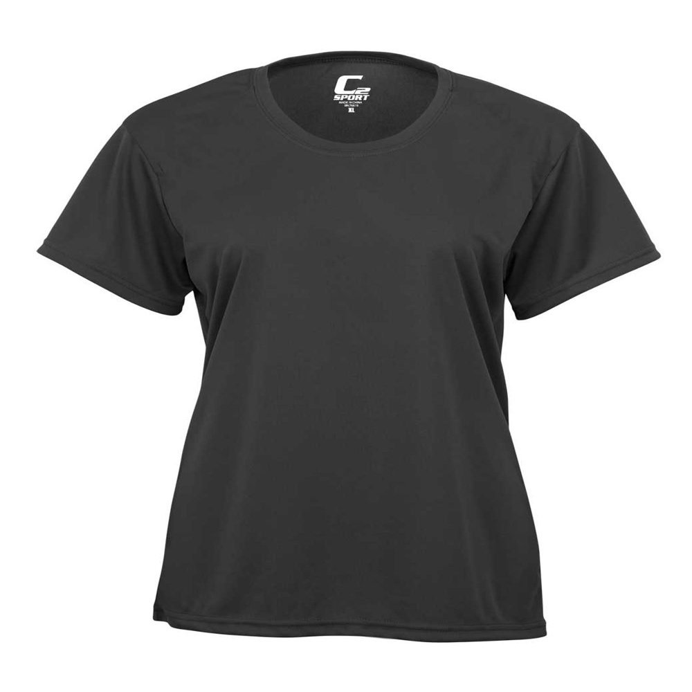 Badger Sport C2 Graphite Ladies Large Short Sleeve Wicking Tee