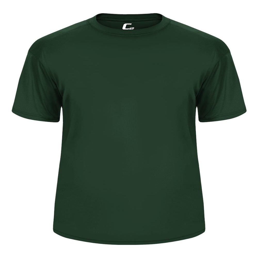 Badger Sport C2 Forrest Green Youth XS Short Sleeve Wicking Tee