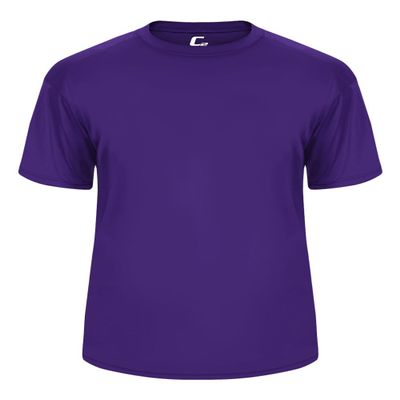 Badger Sport C2 Purple Youth XL Short Sleeve Wicking Tee