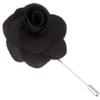 Flairs New York Gentleman's Essentials Premium Handmade Flower Lapel Pin Boutonniere (Pack of 1 Pin, Midnight Black Begonia) view 1