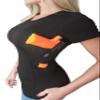 AC UNDERCOVER Women's Concealment Scoop Neck T-Shirt Holster (Black, XLarge) view 1