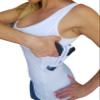 AC Undercover Women's Concealed Carry Tank Top - Compression Clothing with Holster - Stylish and Secure Gun Holster Shirt for Women - Tactical and Everyday Use - Size Small, 1 Pack, White view 3