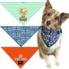 Big Bad Woof, Bark Bark Woof Woof & Top Dog - Funny Dog Bandana Med to Large Dogs - Set of 3 Doggie Scarfs