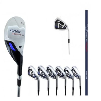 AGXGOLF Ladies Right Hand Petite Length Magnum Graphite Irons Set #3 Hybrid + 5-9 Irons+ Pitching Wedge: US Built