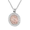 AeraVida Flower of Life Rose Gold Over Silver .925 Sterling Silver Pendant Necklace | Flower of Life Pendant Sterling Silver | Linked Chain Necklaces for Women view 2