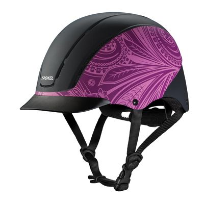 Troxel Spirit Full Coverage Horse Riding Helmet, Low-Profile Adjustable Design, Safety Horseback Riding Gear, Large (7-3/8 - 7-3/4), Purple Boho
