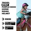Troxel Spirit Full Coverage Horse Riding Helmet, Low-Profile Adjustable Design, Safety Horseback Riding Gear, Large (7-3/8 - 7-3/4), Purple Boho view 2