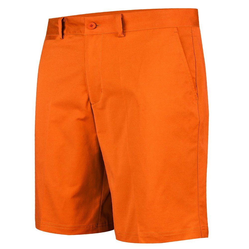 Lesmart Men's Golf Shorts Stretch Quick Dry Relaxed Fit Tech Performance Bermuda Shorts Orange 42