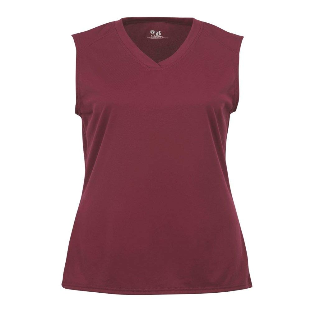 Badger Sport Cardinal Girls Large Girls Sleeveless Wicking