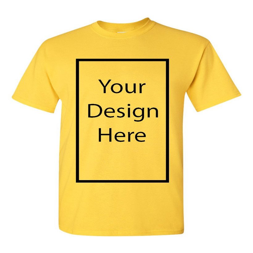 Add Your Own and Text Design Custom Personalized Adult T-Shirt Tee (Medium, Daisy)