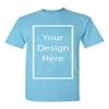 Add Your Own and Text Design Custom Personalized Adult T-Shirt Tee (X Large, Sky Blue) view 1