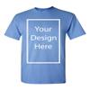 Add Your Own and Text Design Custom Personalized Adult T-Shirt Tee (Large, Carolina Blue) view 1