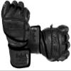 Elite Leather Gym Gloves with Built in 2" Wide Wrist Wraps Grip & Design for Weightlifting Power Lifting Bodybuilding & Strength Training Workout Exercises (Black, X-Small) view 4