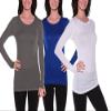 Active Basic Athletic Fitted Plain Long Sleeves Round Crew Neck T Shirt Top (Medium, 3 Pack: Charcoal, Royal & White) view 1