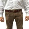 AlphaHolster Belly Band Hand Gun Holster - Abdomen Holster - Cross Draw w/Magazine Holder Pocket (Beige, Medium) view 4