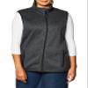 Charles River Apparel Womens Pacific Heathered Vest, Lightweight Sweater Fleece with Zippered Pockets, Charcoal Heather, X-Small view 2