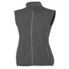 Charles River Apparel Womens Pacific Heathered Vest, Lightweight Sweater Fleece with Zippered Pockets, Charcoal Heather, X-Small view 3