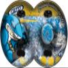 Emsco Group ESP 61" Gemini Inflatable Snowtube and Pool Tube - Two Riders with Four Grab Handles Graphic