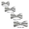 Classic Party Formal Tuxedo Suits Baby Boy Kid Men Satin Colors Bow Tie SM-XL (Extra Large (Adult), Silver) view 2