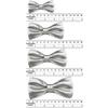 Classic Party Formal Tuxedo Suits Baby Boy Kid Men Satin Colors Bow Tie SM-XL (Extra Large (Adult), Silver) view 3