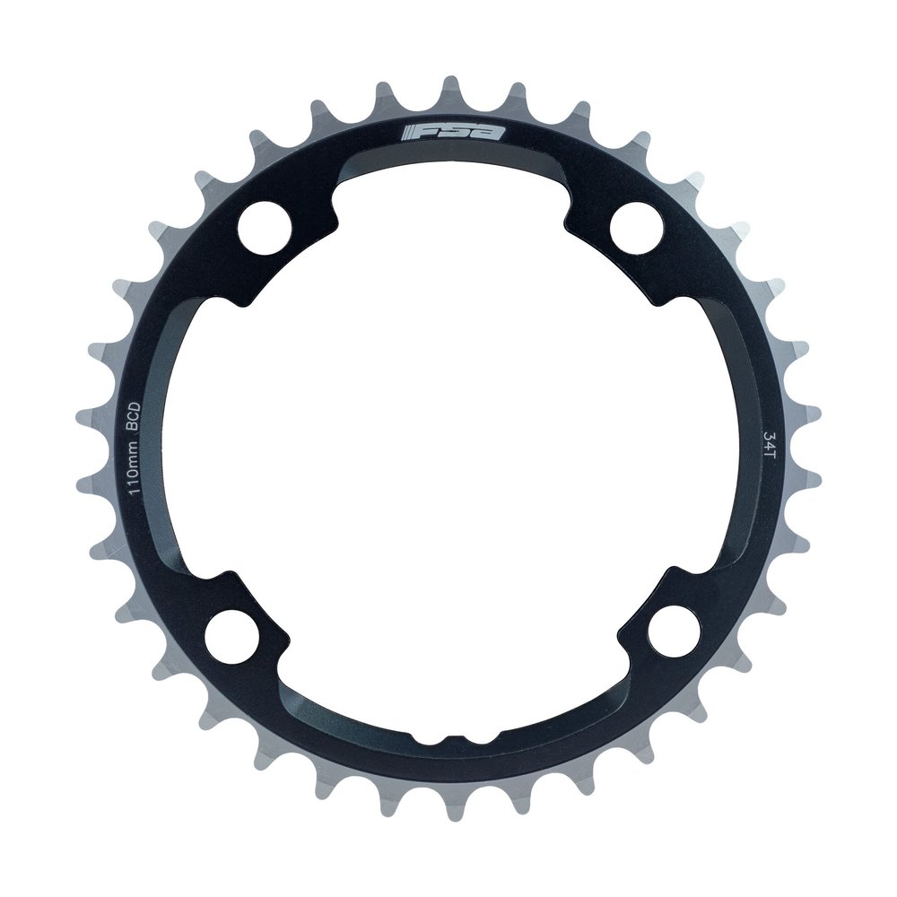 FSA Unisex's Super ABS 2x11 Road Chainring, Black, 110  39T