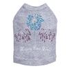 Happy New Year Fireworks - Bling Rhinestone New Year Dog Shirt, 2XL Heather Gray view 1