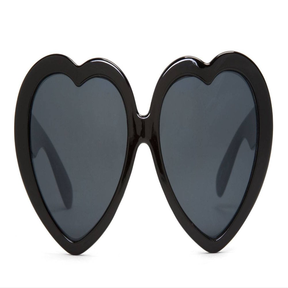 Gravity Shades Oversized Heart Shaped Sunglasses, Black