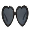 Gravity Shades Oversized Heart Shaped Sunglasses, Black view 1