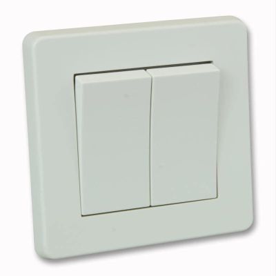 Crabtree 2 Gang 10AX 2-Way Switch Wide Rocker
